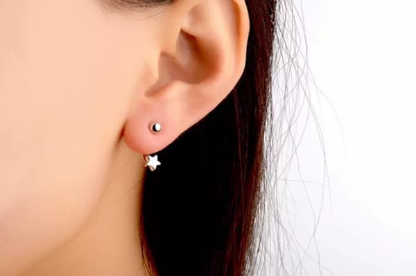 925 Sterling Silver Star Bead Stud Earrings Womens Girls Jewellery Love Gifts UK
