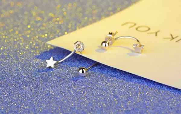 925 Sterling Silver Star Bead Stud Earrings Womens Girls Jewellery Love Gifts UK