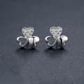 Miniatyrbilde 4 av 5: Crystal Clover Stone Stud Earrings 925 Sterling Silver Women’s Jewellery Gift UK