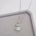 Miniatyrbild 3 av 4: Crystal Dolphin Pendant 925 Sterling Silver Chain Necklace Womens Jewellery Gift