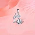 Miniatyrbild 4 av 4: Crystal Dolphin Pendant 925 Sterling Silver Chain Necklace Womens Jewellery Gift