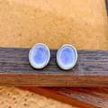 Miniatyrbilde 3 av 4: 925 Sterling Silver Oval Moon Stone Stud Earrings Womens Girls Jewellery Gift UK