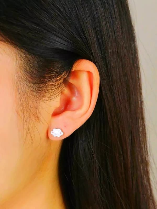925 Sterling Silver Rainbow Cloud Ear Stud Earrings Womens Girls Jewellery Gifts