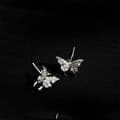 Miniatyrbillede 4 af 5: 925 Sterling Silver Crystal Butterfly Ear Stud Earrings Womens Girl Jewellery UK