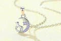Miniatyrbilde 5 av 5: Moon Union Pendant 925 Sterling Silver Necklace Chain Jewellery Womens Gifts UK