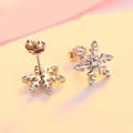 Pikkukuva 4 / 5: Christmas Crystal Snowflake Stud Earrings 925 Sterling Silver Womens  Jewellery
