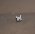 Miniatyrbilde 5 av 5: 925 Sterling Silver Cute Cat Polished Stud Earrings Womens Jewellery Gift New UK