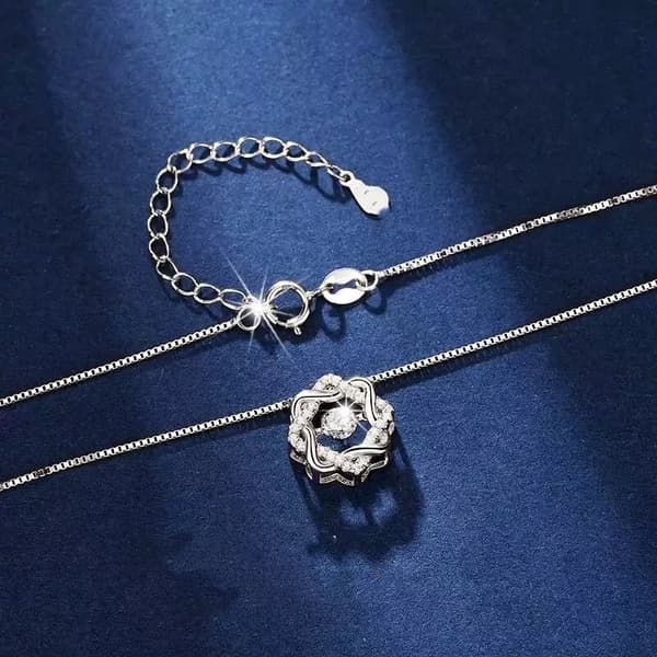Swirl Clover Pendant 925 Sterling Silver Necklace Womens Girl Jewellery Gift UK