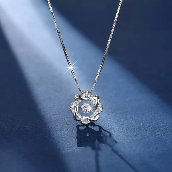 Swirl Clover Pendant 925 Sterling Silver Necklace Womens Girl Jewellery Gift UK