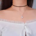 Miniatyrbilde 4 av 4: Heart Crystal Pendant 925 Sterling Silver Chain Necklace Women Jewellery Gift UK