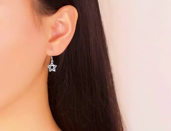 925 Sterling Silver Star Drop Hook Stud Earrings Womens Girls Jewellery Gifts UK