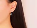 Miniatyrbild 4 av 4: 925 Sterling Silver Star Drop Hook Stud Earrings Womens Girls Jewellery Gifts UK