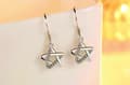 Miniatyrbild 1 av 4: 925 Sterling Silver Star Drop Hook Stud Earrings Womens Girls Jewellery Gifts UK