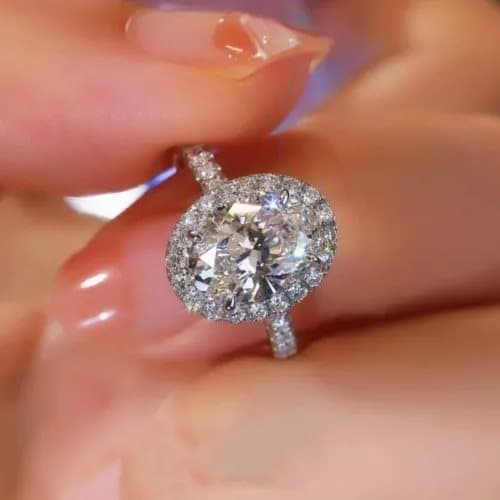 925 Sterling Silver Crystal Oval Stone Adjustable Ring Womens Jewellery Gifts UK