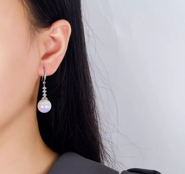 925 Sterling Silver Pearl Drop Dangle Hook Earrings Womens Jewellery Gift New UK