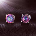 Pikkukuva 7 / 7: 925 Sterling Silver Round Rainbow Ear Stud Earrings Womens Jewellery Love Gifts