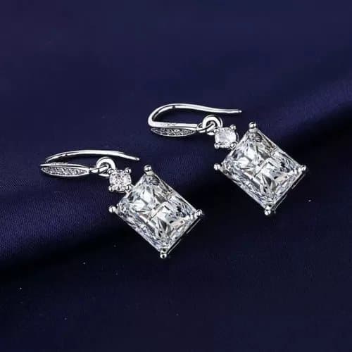 925 Sterling Silver Stone Dangle Drop Hook Earrings Womens Girls Jewellery Gift