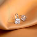 Miniatyrbild 3 av 5: Square Stone Drop Hook Earrings 925 Sterling Silver Womens Girls Jewellery Gift