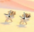Miniatyrbilde 4 av 4: 925 Sterling Silver Starfish Stud Earrings Womens Girls Jewellery Love Gift UK