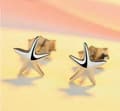 Miniatyrbilde 1 av 4: 925 Sterling Silver Starfish Stud Earrings Womens Girls Jewellery Love Gift UK