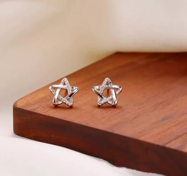 925 Sterling Silver Hexagram Star Stud Earrings Womens Girls Jewellery New Gifts