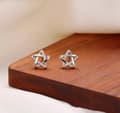 Miniatyrbillede 4 af 5: 925 Sterling Silver Hexagram Star Stud Earrings Womens Girls Jewellery New Gifts
