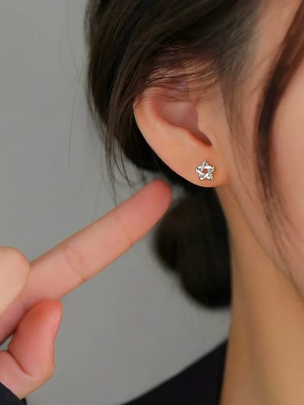 925 Sterling Silver Hexagram Star Stud Earrings Womens Girls Jewellery New Gifts