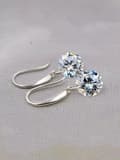 Miniatyrbilde 2 av 4: Crystal Stone Drop Hook Stud Earrings 925 Sterling Silver Womens Girls Jewellery