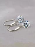 Miniatyrbilde 1 av 4: Crystal Stone Drop Hook Stud Earrings 925 Sterling Silver Womens Girls Jewellery