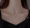 Miniatyrbilde 3 av 3: Tiny Cross Pendant 925 Sterling Silver Chain Necklace Womens Jewellery Gifts UK