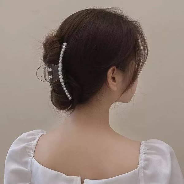 Lovely Pearl Hair Claw Clip Big Size Hair Styling For Women Accessories
