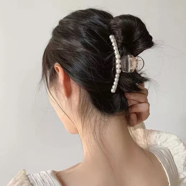 Lovely Pearl Hair Claw Clip Big Size Hair Styling For Women Accessories