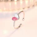 Miniatyrbilde 2 av 7: Womens Girls Colourful Heart Adjustable Ring 925 Sterling Silver Valentines Gift