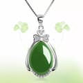 Miniatyrbild 4 av 6: 925 Sterling Silver Crystal Leaf Moonstone Pendant Necklace Women Jewellery UK