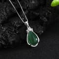 Miniatyrbild 5 av 6: 925 Sterling Silver Crystal Leaf Moonstone Pendant Necklace Women Jewellery UK