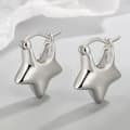 Miniatyrbilde 3 av 11: 925 Sterling Silver Star Shaped Fashion Hoop Earrings Jewellery Women Girls Gift