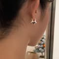 Miniatyrbilde 8 av 11: 925 Sterling Silver Star Shaped Fashion Hoop Earrings Jewellery Women Girls Gift