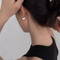 Miniatyrbillede 3 af 6: 925 Sterling Silver Lovely Star Shaped Hoop Earrings Jewellery Women Girls Gift