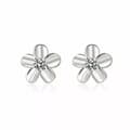 Miniatyrbilde 5 av 8: Womens Girls 925 Sterling Silver Smooth Flower Stud Earrings Jewellery Gift
