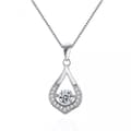 Miniatyrbillede 6 af 7: 925 Sterling Silver Crystal Water Drop Pendant Necklace Women Girls Jewellery UK