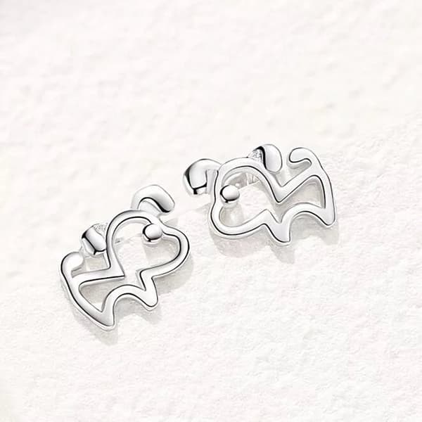Cute Doggy Puppy Stud Earrings 925 Sterling Silver Women Girls Jewellery Gift