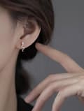 Miniatyrbilde 6 av 8: 925 Sterling Silver Crystal Snake Shaped Stud Earrings Women Girls Jewellery UK