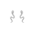 Miniatyrbilde 7 av 8: 925 Sterling Silver Crystal Snake Shaped Stud Earrings Women Girls Jewellery UK