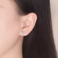 Pikkukuva 5 / 8: Crystal Snowflakes 925 Sterling Silver Stud Earrings Women Girls Christmas Gift
