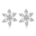 Pikkukuva 7 / 8: Crystal Snowflakes 925 Sterling Silver Stud Earrings Women Girls Christmas Gift