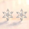 Pikkukuva 1 / 8: Crystal Snowflakes 925 Sterling Silver Stud Earrings Women Girls Christmas Gift