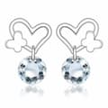 Miniatyrbilde 7 av 8: Women 925 Sterling Silver Crystal Heart Butterfly Stud Earrings Valentine’s Gift