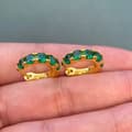 Miniatyrbilde 2 av 8: 925 Sterling Silver Women Crystal Gold Huggie Hoop Earrings Jewellery