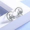 Miniatyrbilde 4 av 7: Womens Girls 925 Sterling Silver Crystal Moon Cats Stud Earrings Jewellery Gift