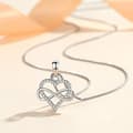 Miniatyrbilde 3 av 6: 925 Sterling Silver Crystal Heart Pendant Necklace Women Girls Jewellery Gift